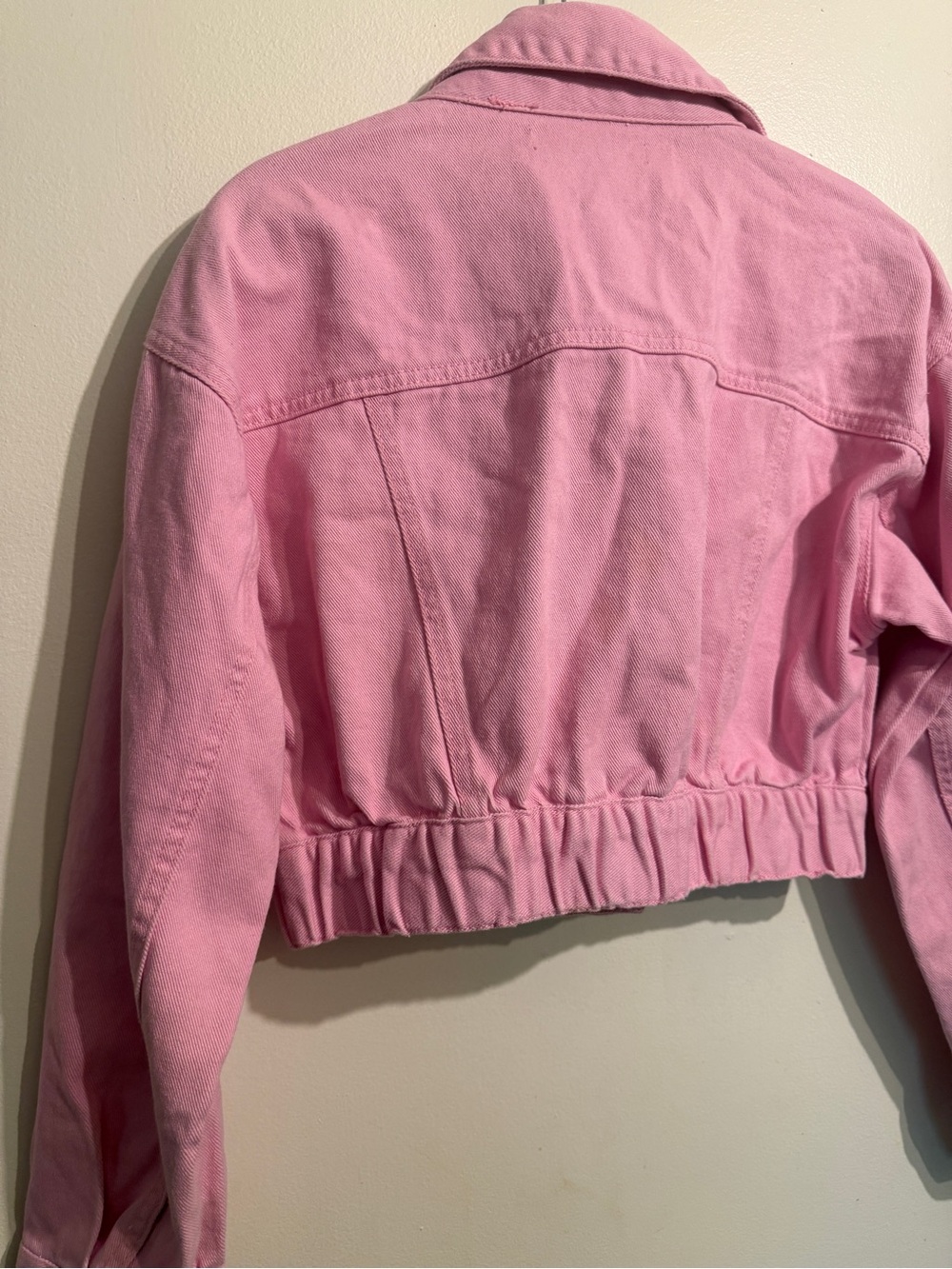 Forever 21 Pink Cropped Denim Jacket - Picture 8 of 8